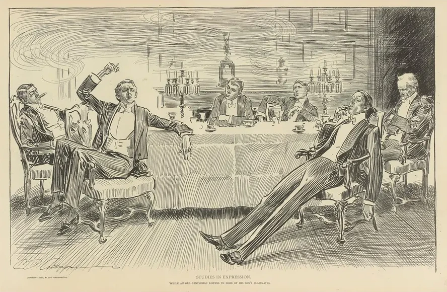 Studies in Expression, While an Old Gentleman Listens