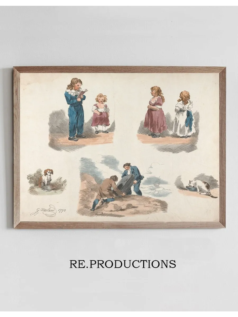 Studies of Children, a Dog, a Cat, etc