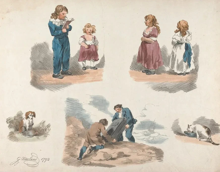 Studies of Children, a Dog, a Cat, etc