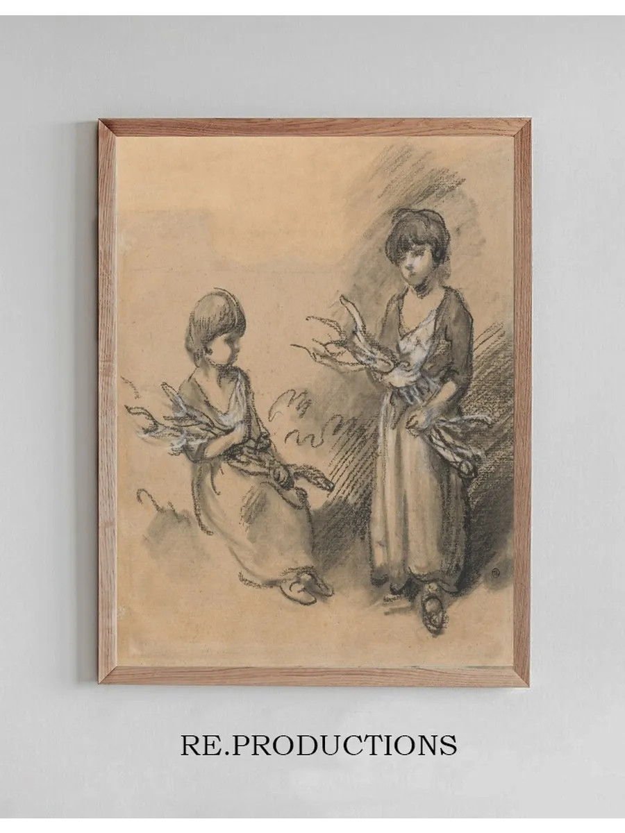 Studies of Girls Carrying Faggots