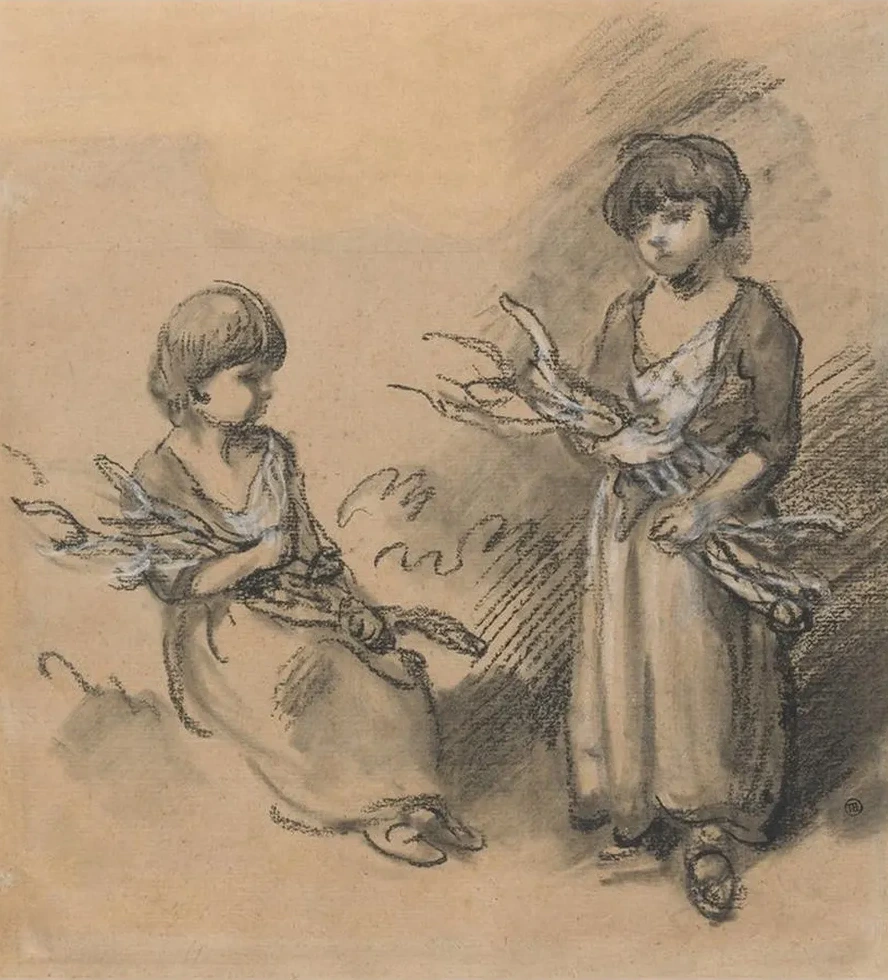 Studies of Girls Carrying Faggots