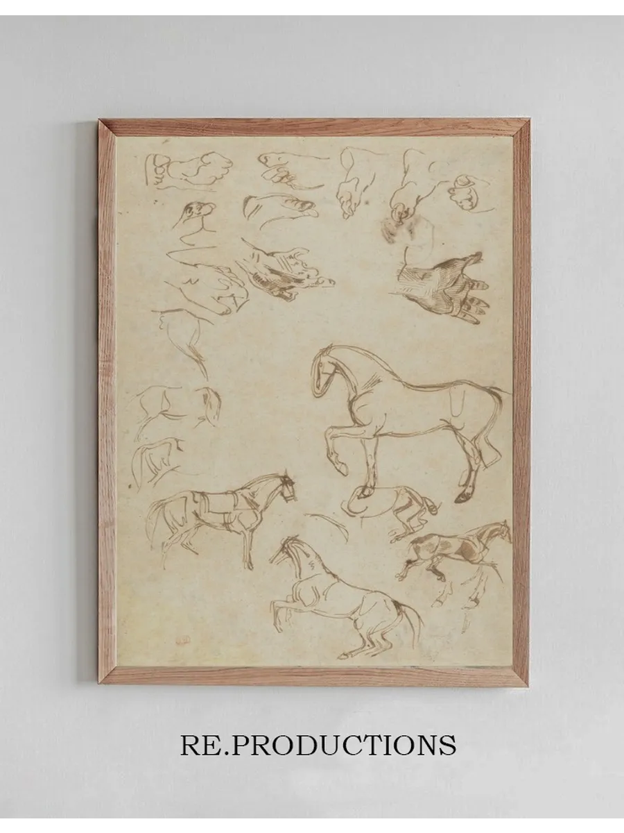 Studies of Horses, Hands, and Feet