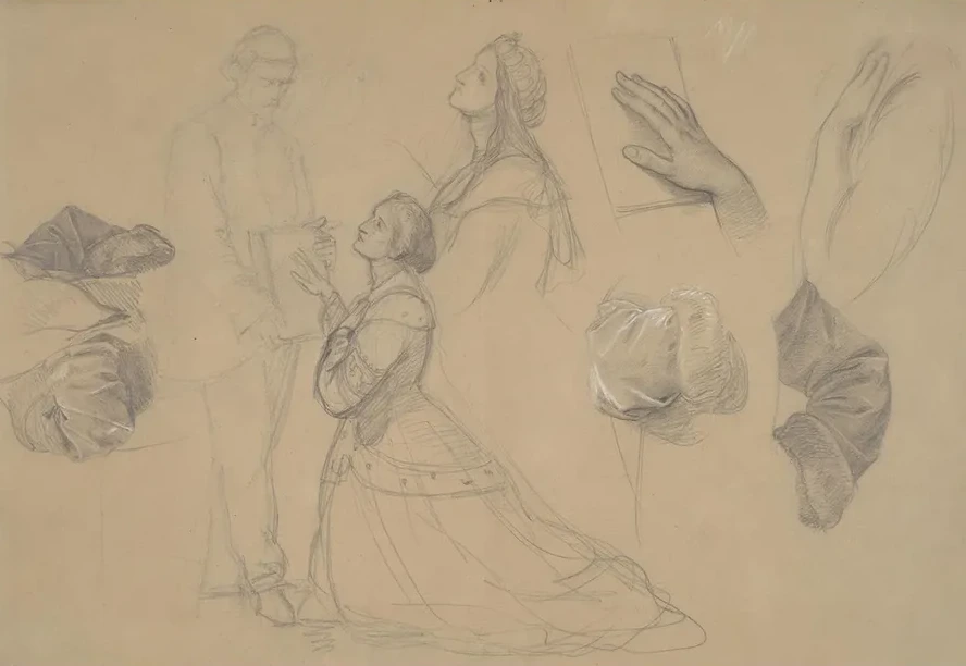 Studies of Jagie O's Overcoat for the Painting Queen Jadwiga's Oath