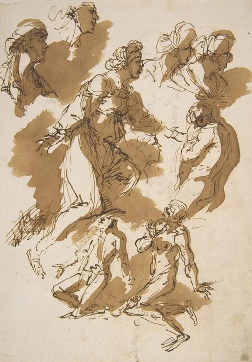 Studies of Kneeling Figures