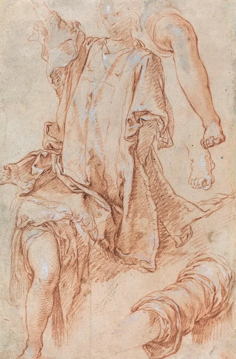Studies of Legs and Drapery