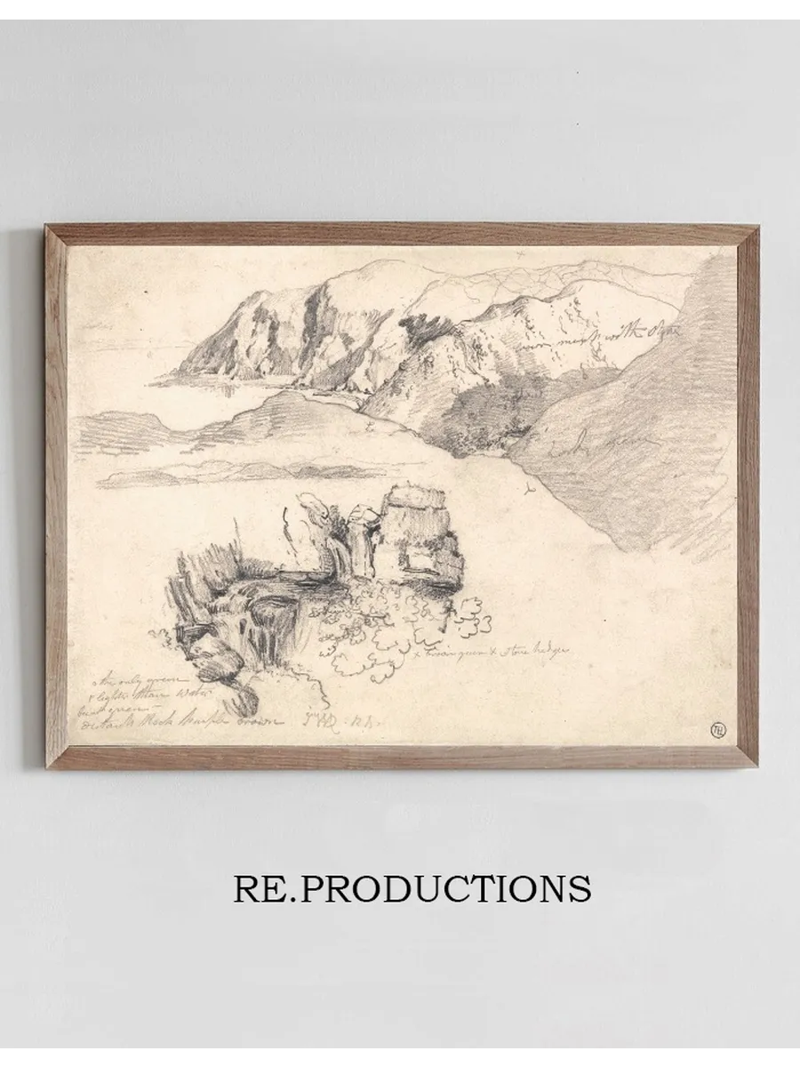 Studies of a Hilly Coast, and a Rocky Waterfall