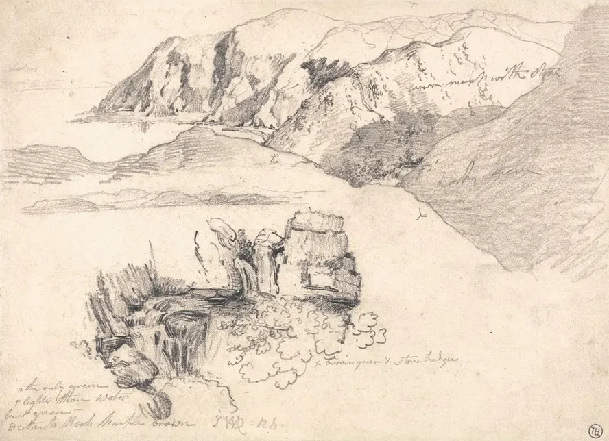 Studies of a Hilly Coast, and a Rocky Waterfall
