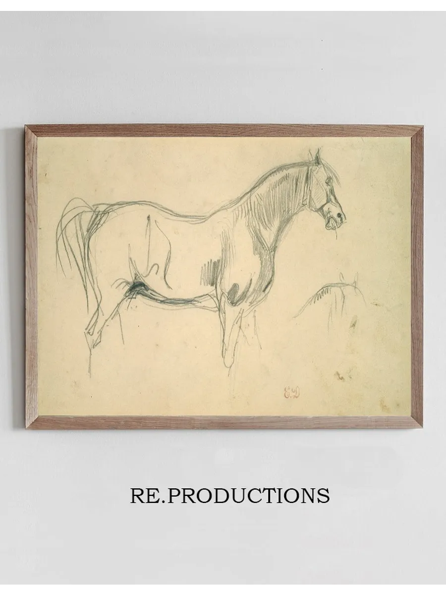 Studies of a Horse in Profile