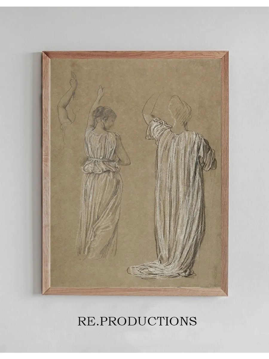 Studies of a Standing Draped Figure