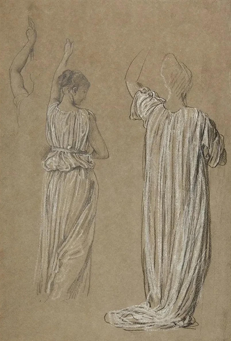 Studies of a Standing Draped Figure