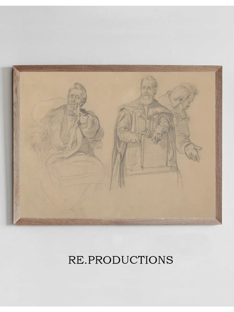 Studies of Background Characters for the Painting Queen Jadwiga's Oath