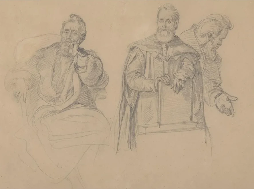 Studies of Background Characters for the Painting Queen Jadwiga's Oath