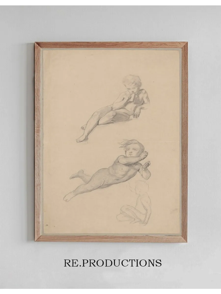 Studies of Boys Nudes to the Ceiling Wedding Procession of Cupid and Psyche