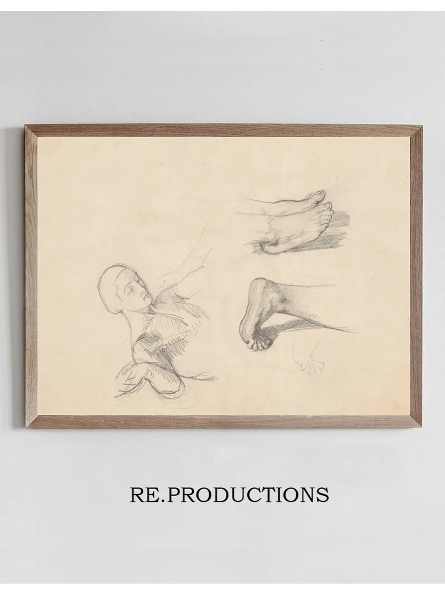 Studies of Feet of Nicodemus and Christ to the Painting Entombment