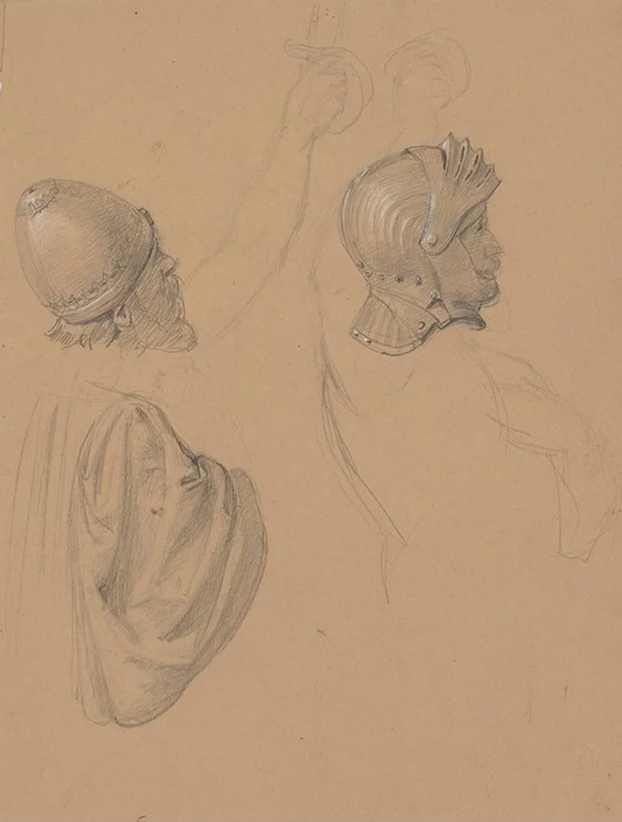 Studies of Heads in Helmets Queen Jadwiga's Oath