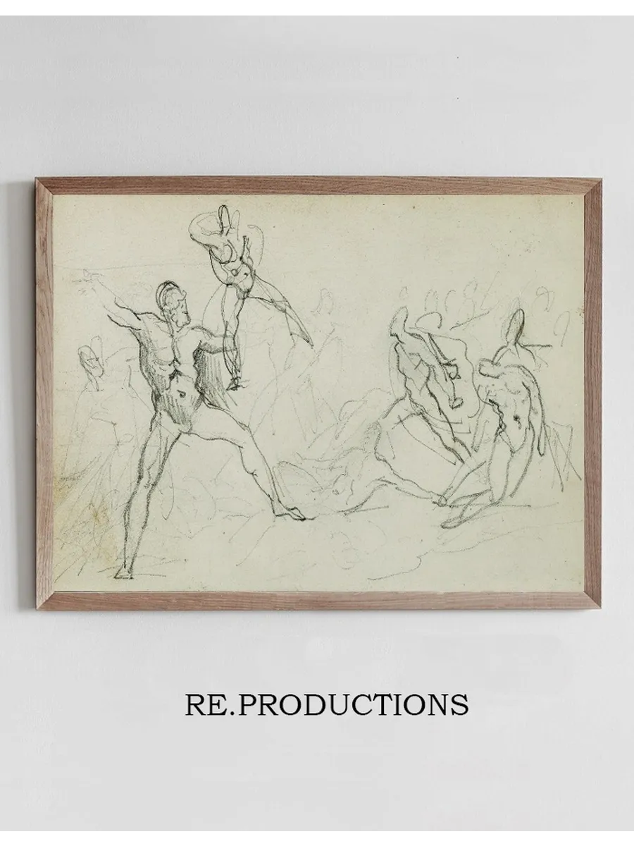 Studies of Nude Men in Combat
