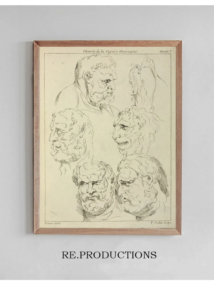 Studies of the Head of a Bearded Man, and the Head of a Creature