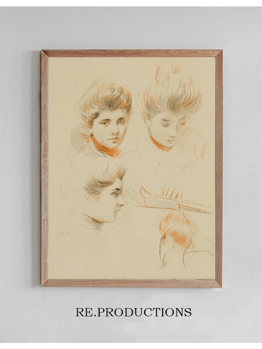 Studies of the Head of a Young Woman