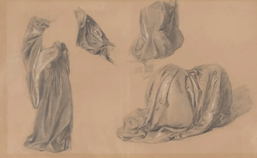 Studies of Various Parts of Dresses for the Painting the Upbringing of Sigismund Augustus