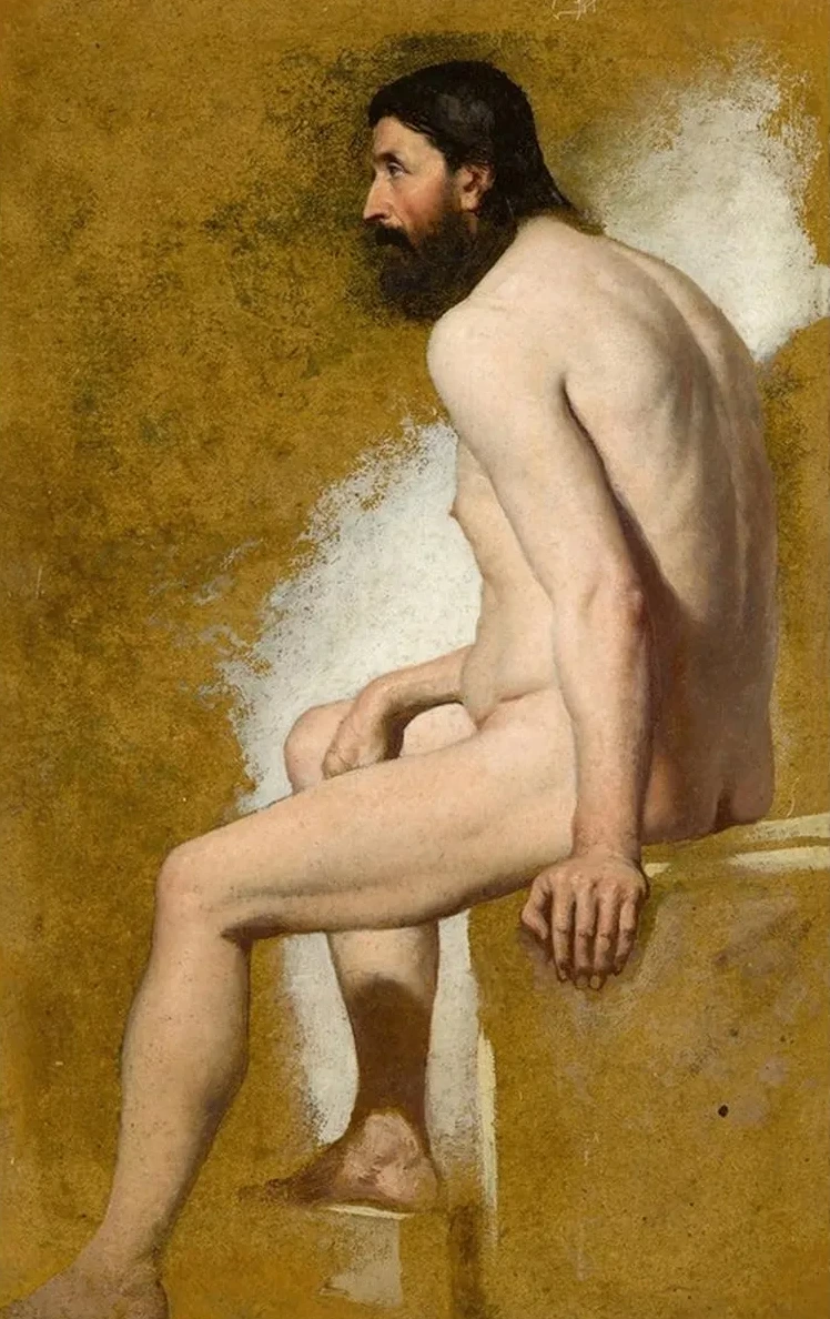 Study Of A Bearded Male Nude