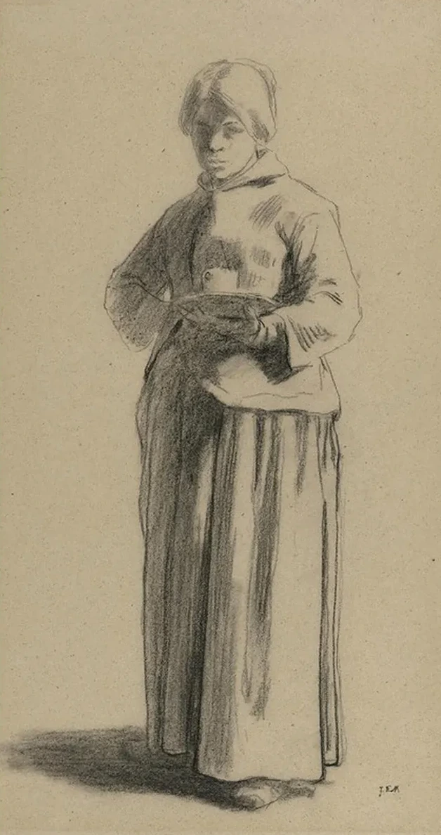 Study Of A Woman Holding A Cup