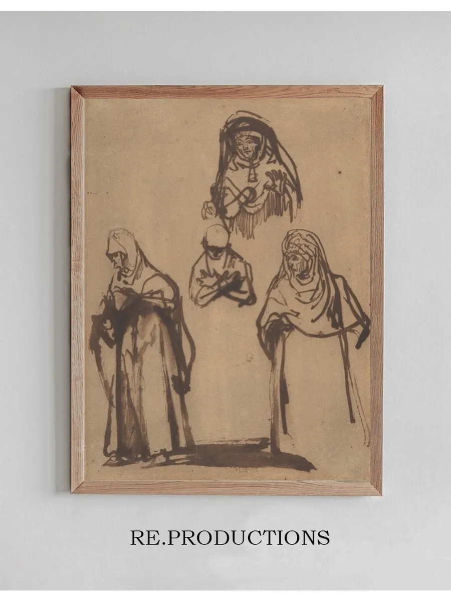 Study Sheet with Three Women and a Boy