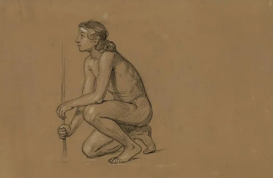 Study Drawing for the Figure of Agriculture