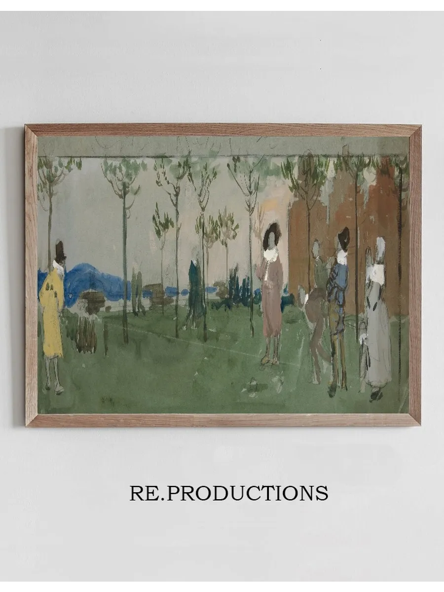 Study for A Game of Bowls (Hotel Amsterdam mural project,1889)