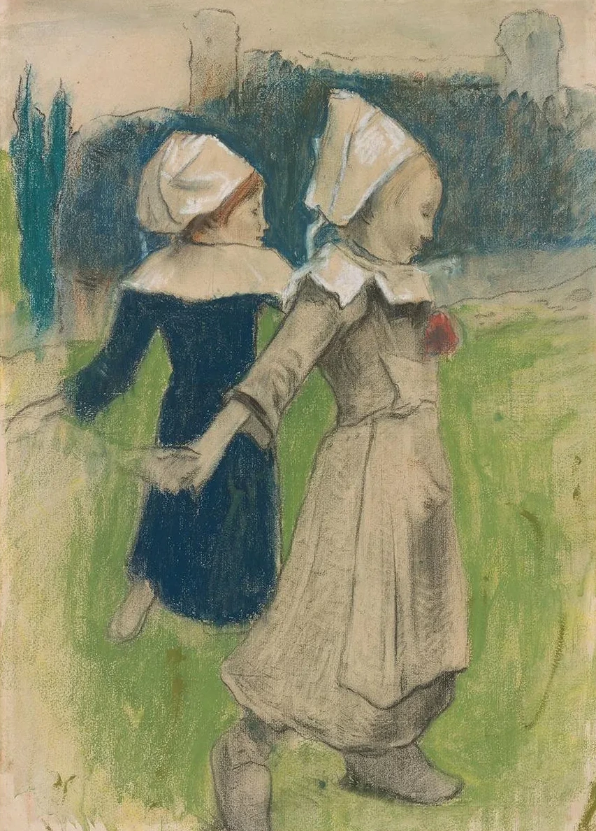 Study for Breton Girls Dancing, Pont - Aven