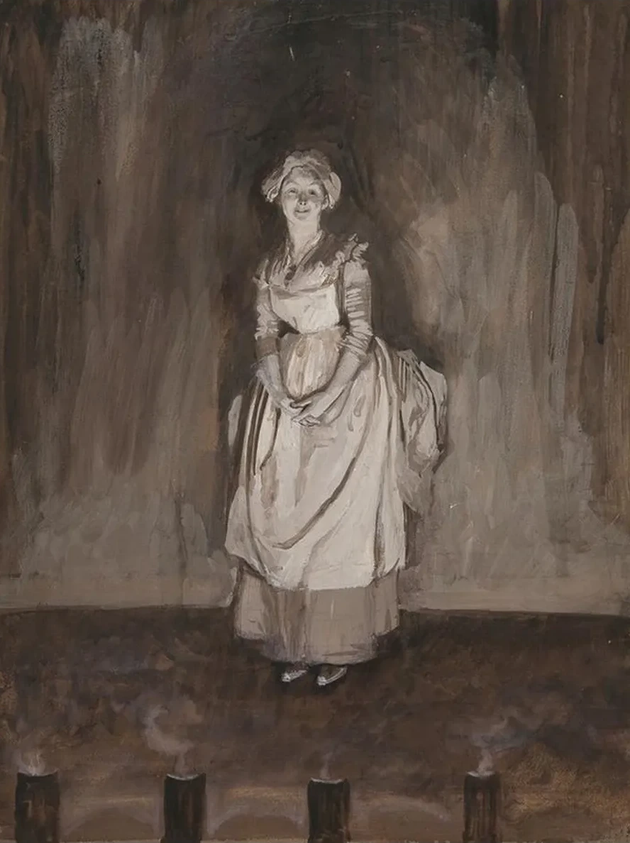Study for Epilogue, Illustration for Oliver Goldsmith's She Stoops Toconquer