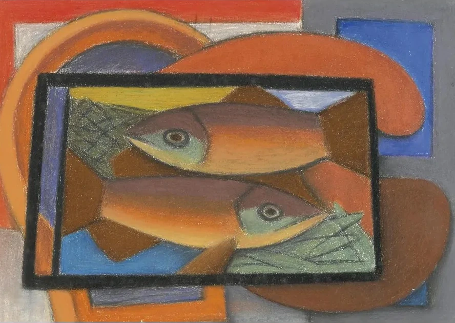 Study for Fish in Glass Case