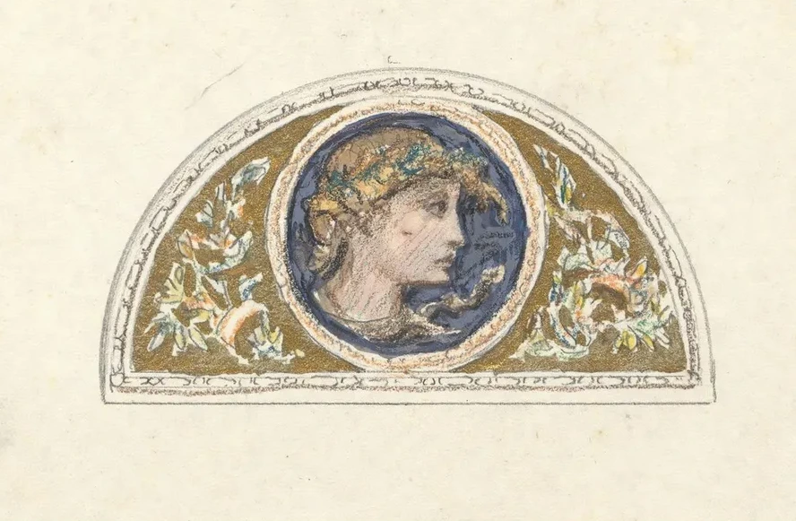 Study for Lunette with FemaleHead