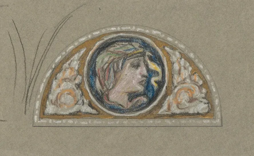 Study for Lunette with FemaleHead
