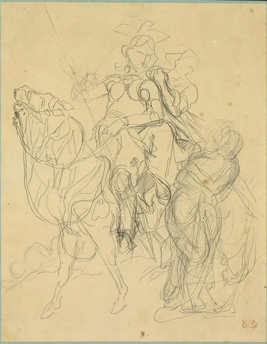 Study for Marphise and the Mistress of Pinabel