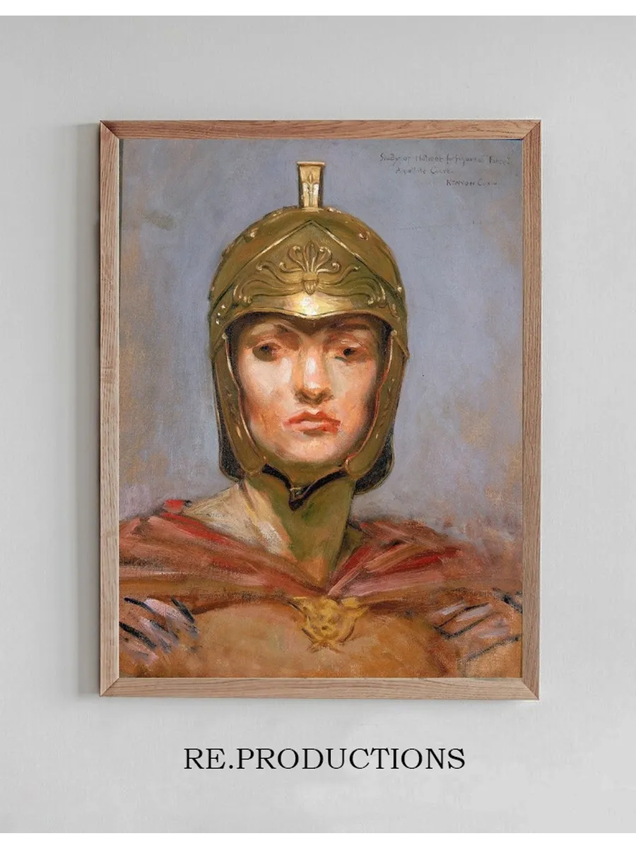 Study for Mural for Appellate Court Building, New York Statute Law, Helmet for Figure of Force