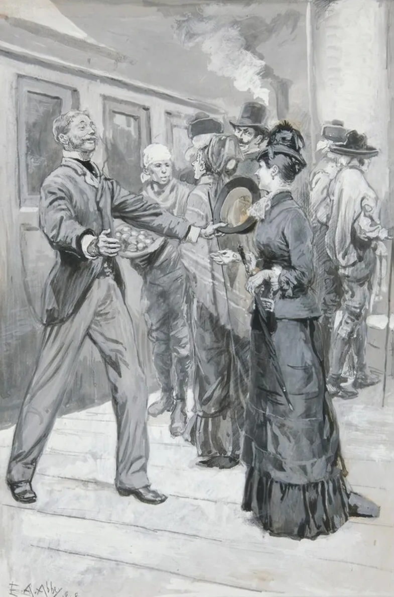 Study for The Meeting in the Railway Station, Chapter 7 of Castle inSpain