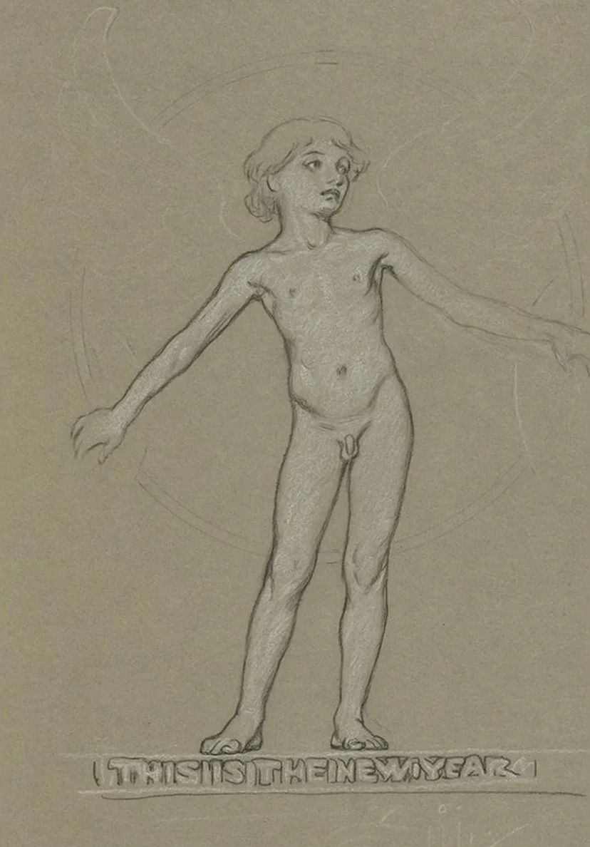 Study for Winged Youth (The NewYear)