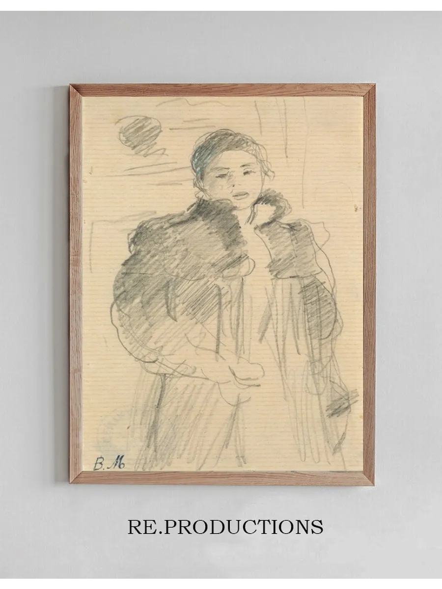 Study for Young Girl in a Green Coat