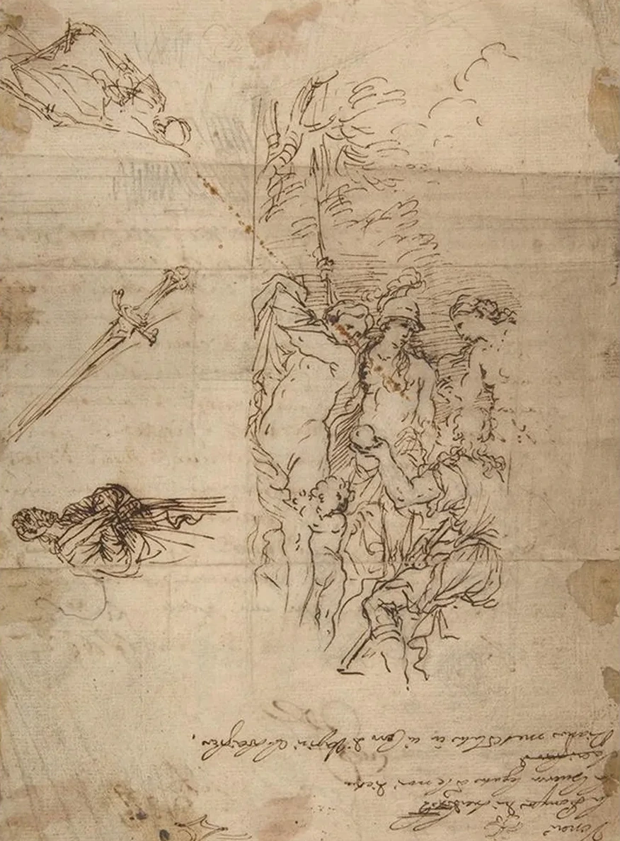Study for a Judgment of Paris and Other Figure Studies