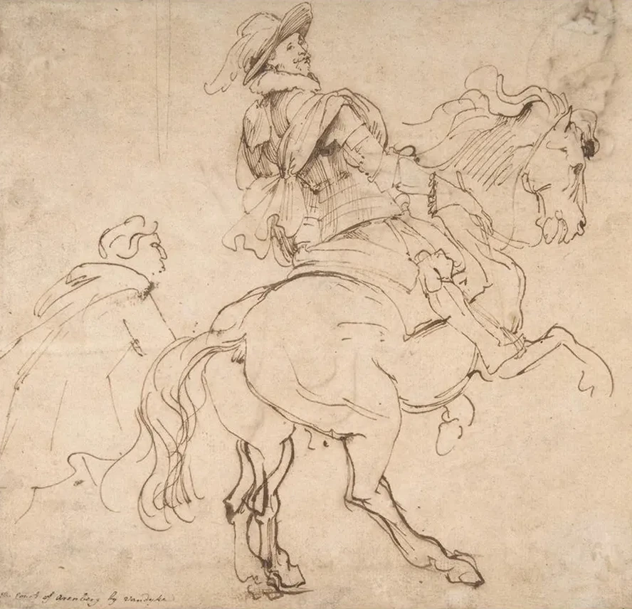 Study for an Equestrian Portrait, Possibly That of Albert de Ligne, Count of Arenberg