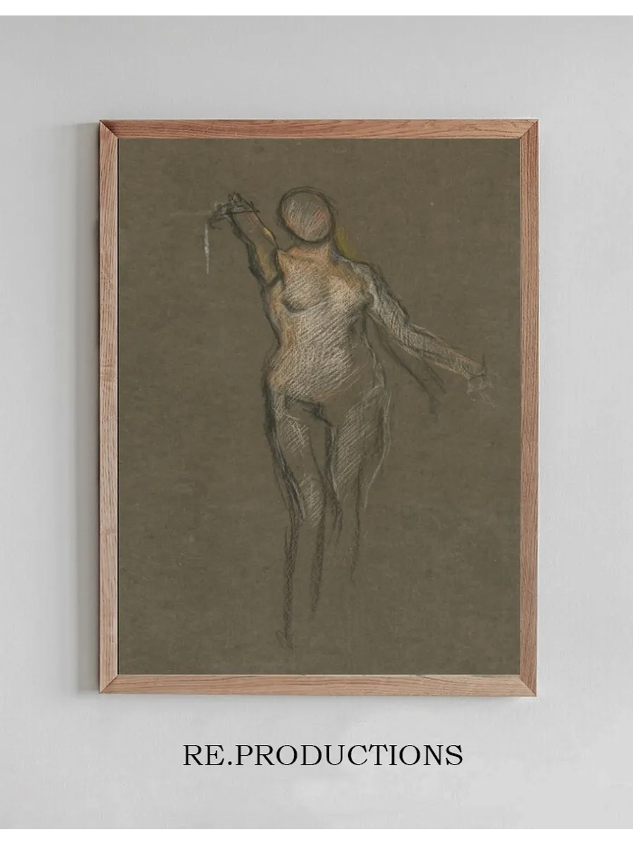Study for Central Figure in Spirit of Religious Liberty Guiding the Ships Mural at the State Capitol Building