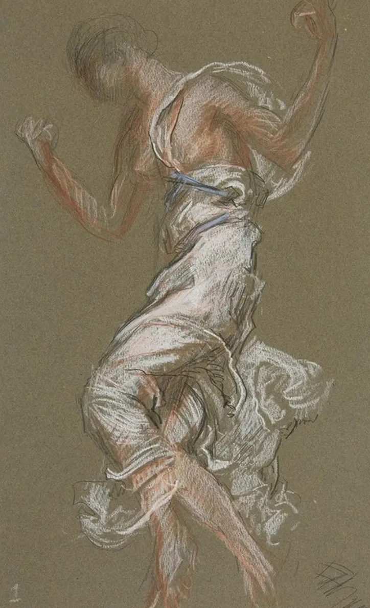 Study for Figure of 1 Pm in the Hours Ceiling at the State Capitol Building in Harrisburg,pennsylvania