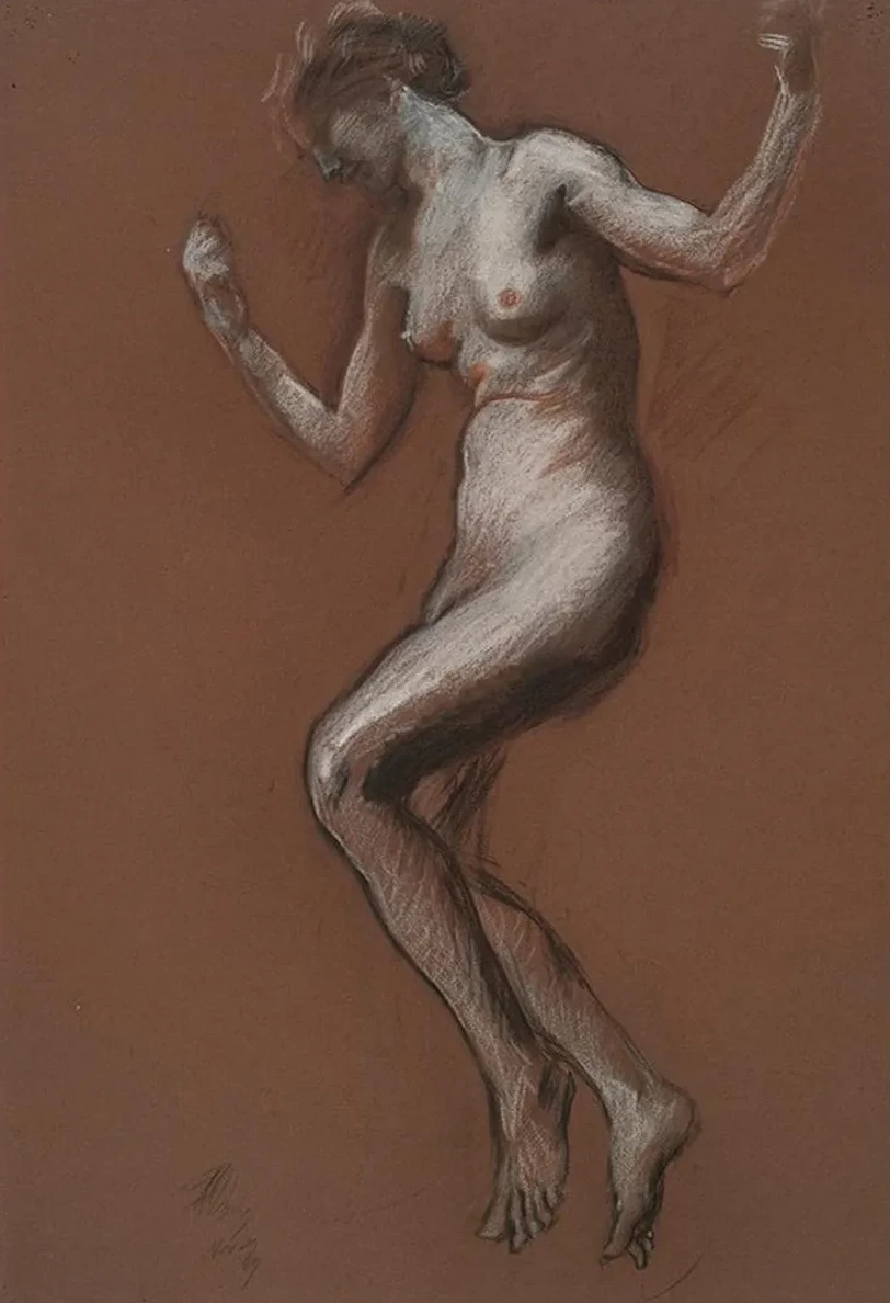 Study for Figure of 1 Pm in the Hours Ceiling Mural, House Chamber, Pennsylvania State Capitol Atharrisburg