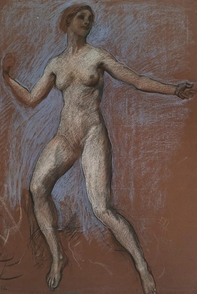 Study for Figure of 12 Noon for the Hours Ceiling at the State Capitol Building in Harrisburg,pennsylvania