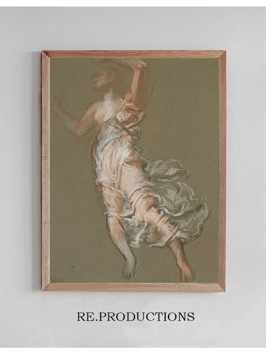 Study for Figure of 3 Pm in the Hours Ceiling at the State Capitol Building in Harrisburg,pennsylvania