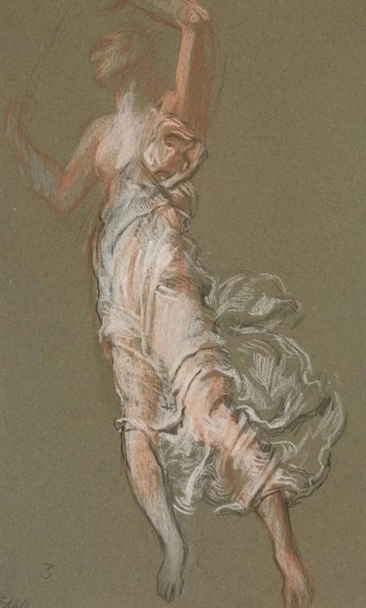 Study for Figure of 3 Pm in the Hours Ceiling at the State Capitol Building in Harrisburg,pennsylvania