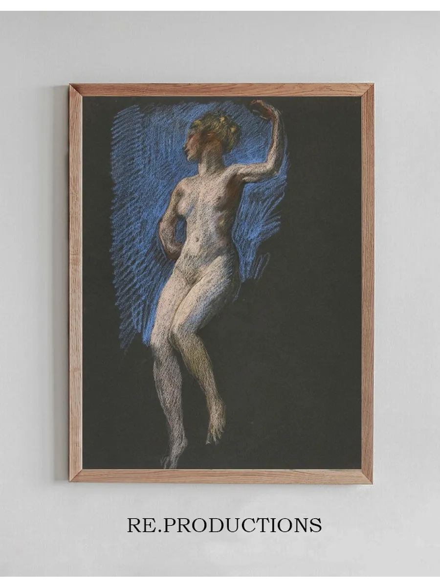 Study for Figure of 4 Pm in the Hours Mural at the State Capitol Building in Harrisburg,pennsylvania