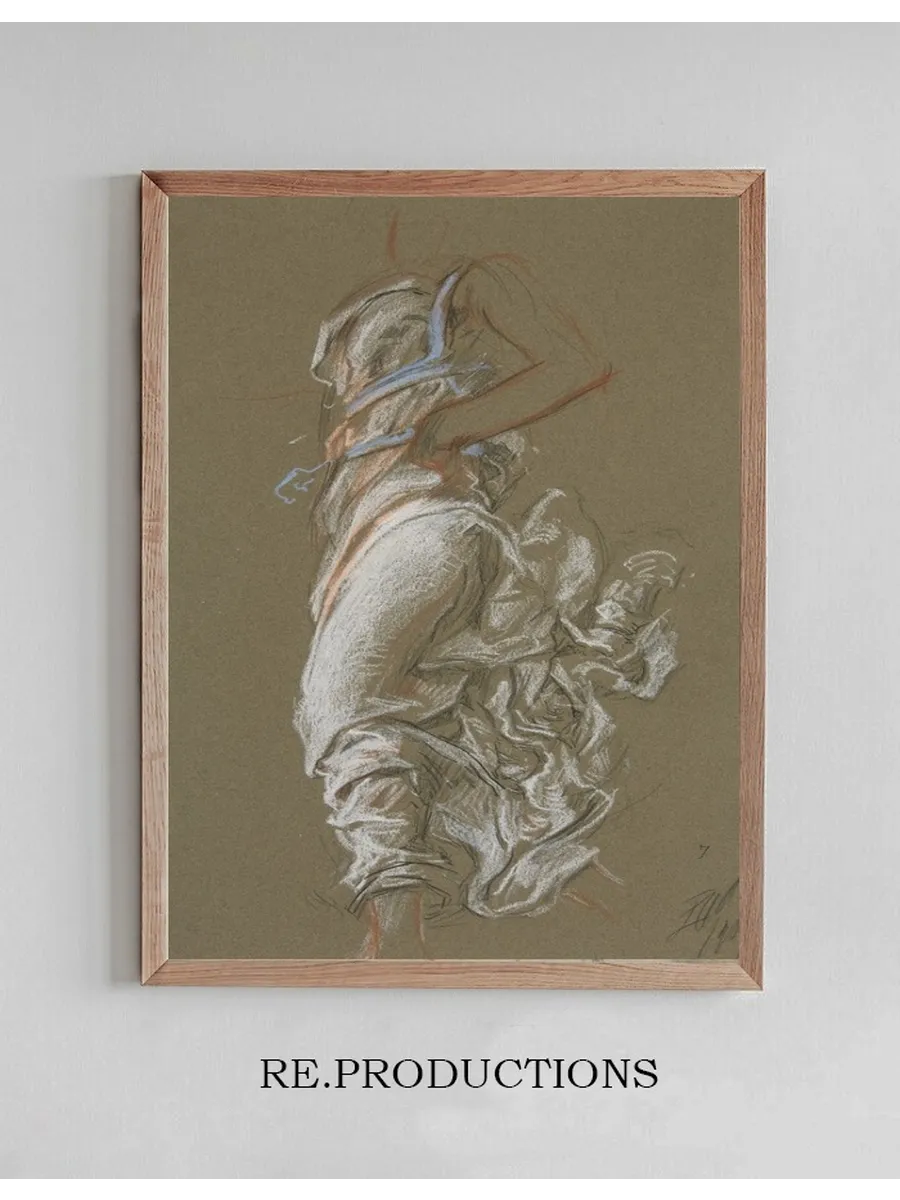 Study for Figure of 7 Am in the Hours Ceiling at the State Capitol Building in Harrisburg, Pennsylvania