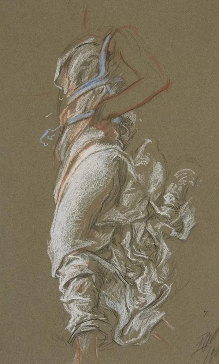 Study for Figure of 7 Am in the Hours Ceiling at the State Capitol Building in Harrisburg, Pennsylvania