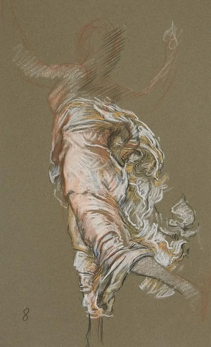 Study for Figure of 8 Am in the Hours Ceiling at the State Capitol Building in Harrisburg,pennsylvania